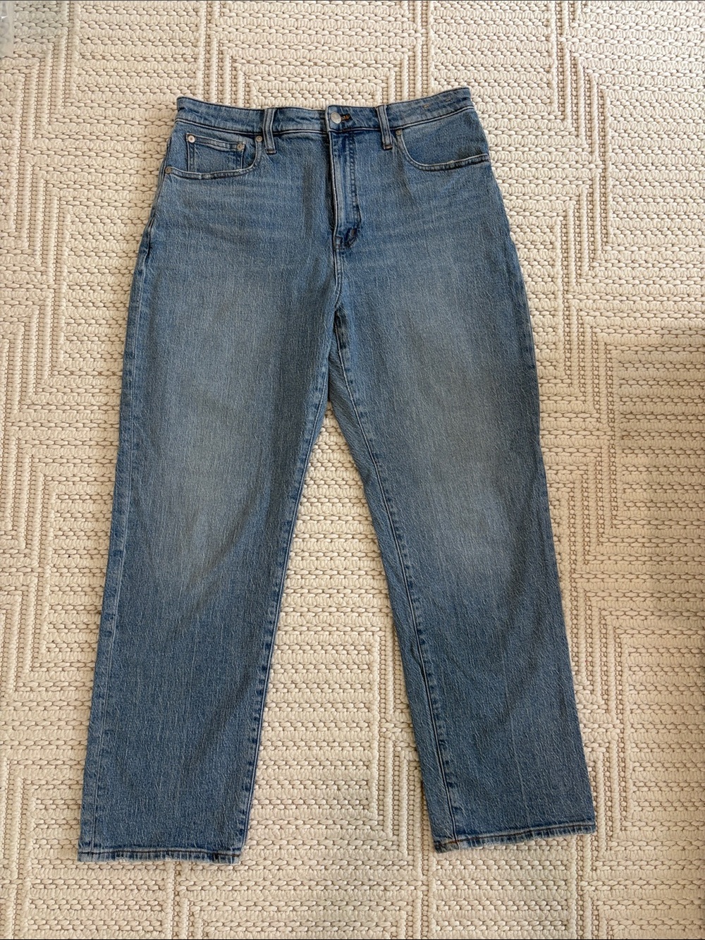Madewell Straight-Leg Women's Denim Jeans in Medium Blue